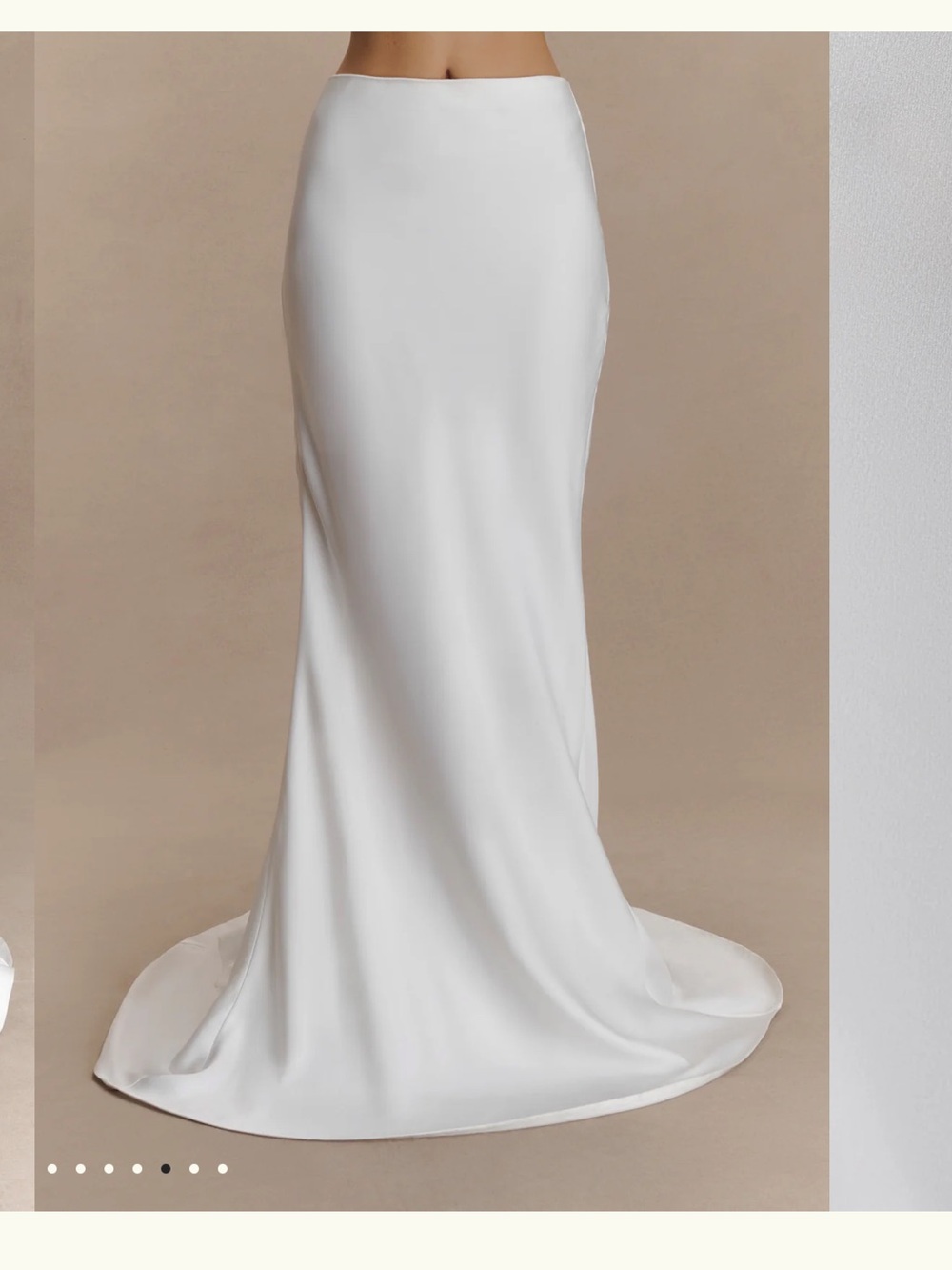 NWT - White Bridal Skirt With Train - Picture 1 of 2